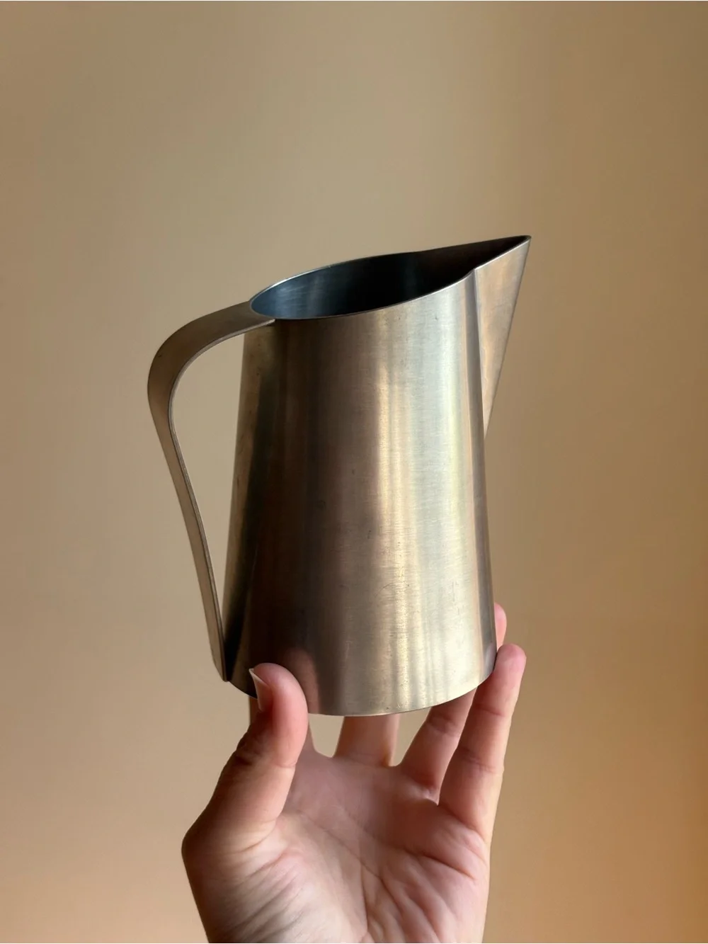 1970s Modern Design Pewter Pitcher Handmade by Ivan H. Crowell | Made in Canada